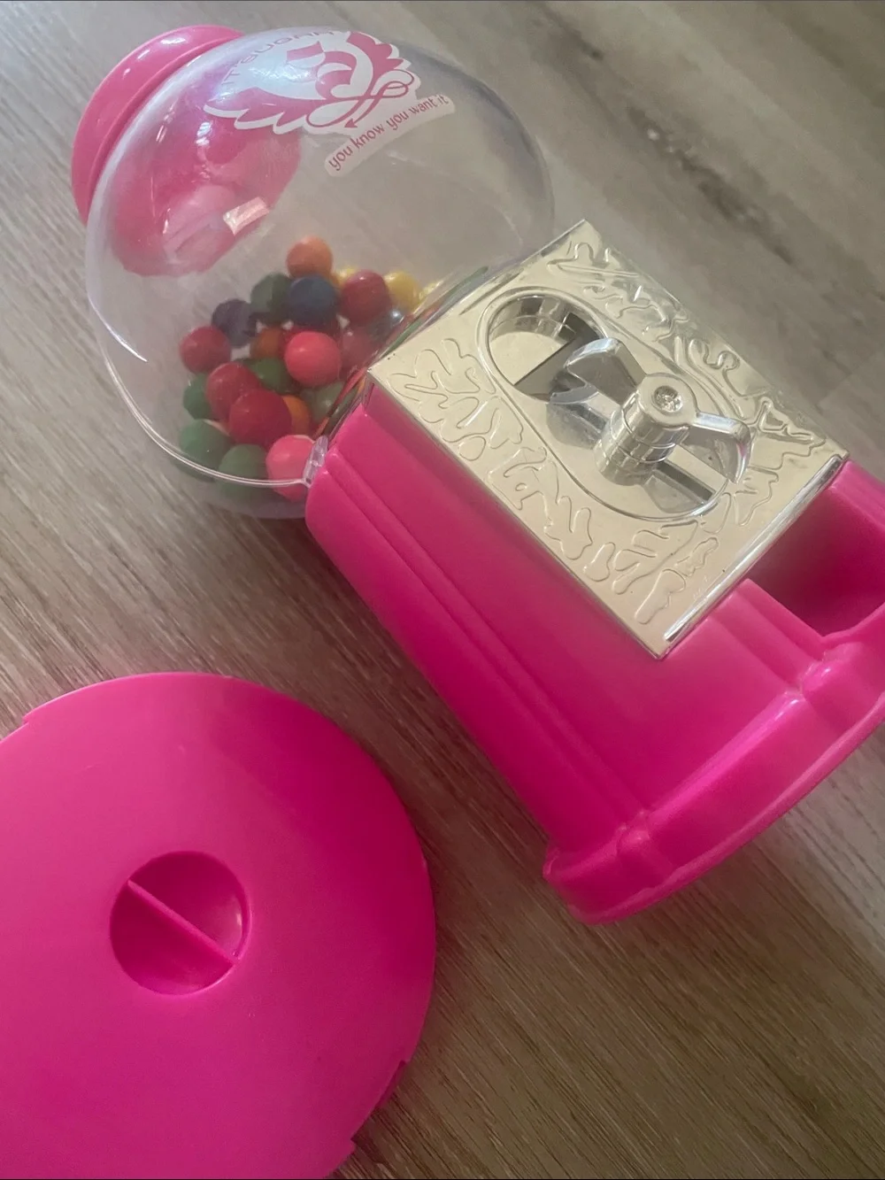 Sugar Pink Mini Candy or Gumball Dispenser | 8 Inches Tall
